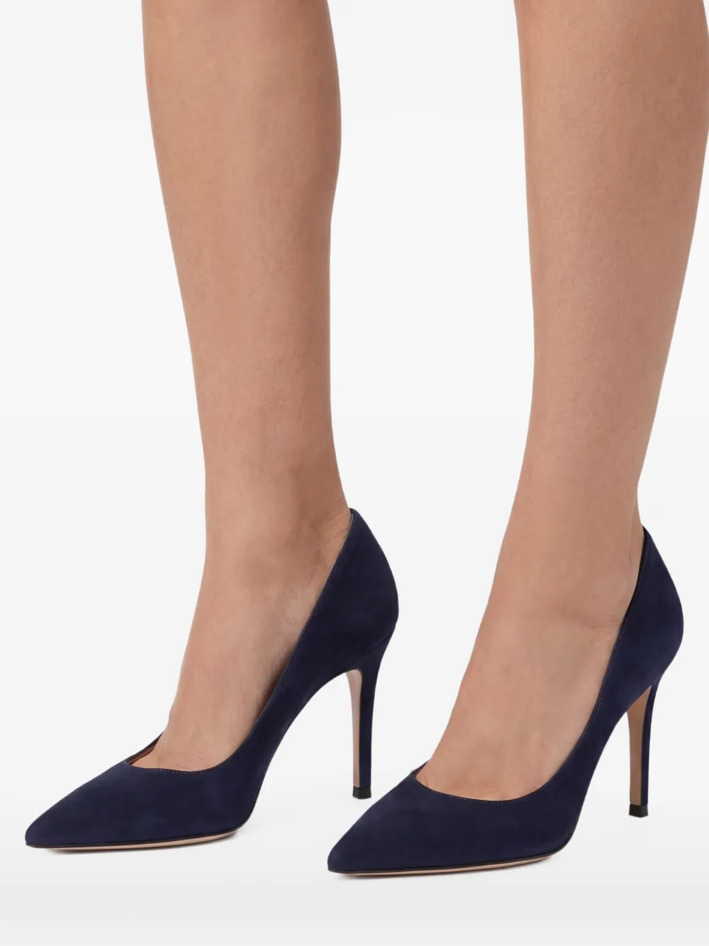  Gianvito Rossi Pumps Mit Spitzer Kappe 90mm   Blau 