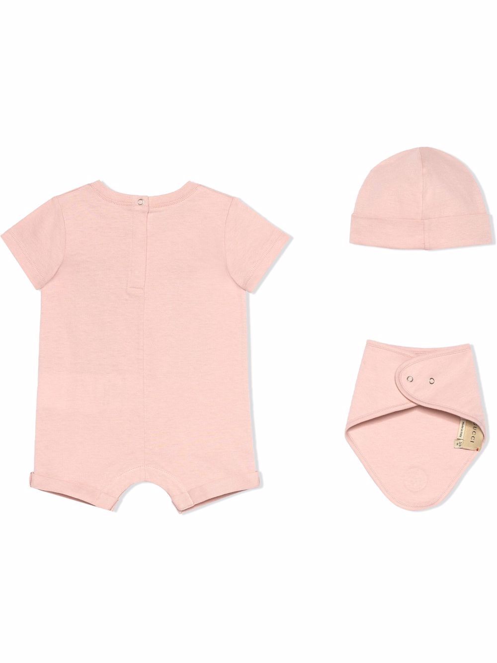 Gucci Kids Romper met logoprint - Roze