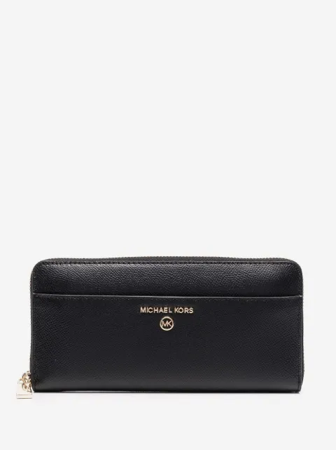 Michael Michael Kors logo-plaque zip-up wallet