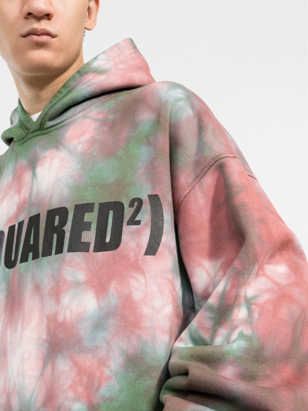 Cheap DSQUARED2 tie-dye logo-print hoodie Men