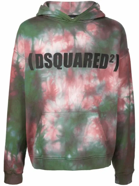 DSQUARED2 Hoodie mit Batikmuster