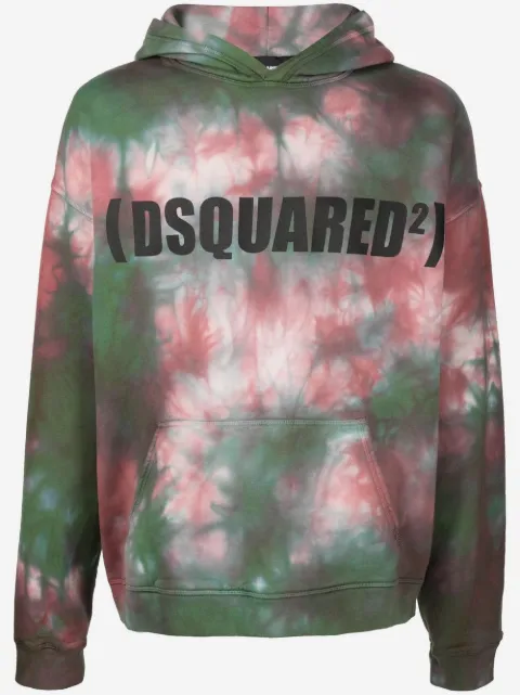 DSQUARED2 tie-dye logo-print hoodie