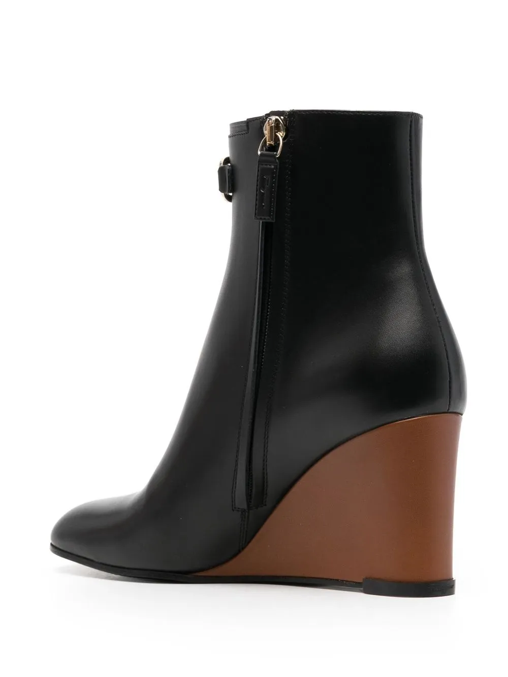 Ferragamo 70mm wedge-heel ankle boots Black