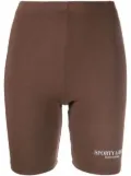 Sporty & Rich logo-print bike shorts - Brown