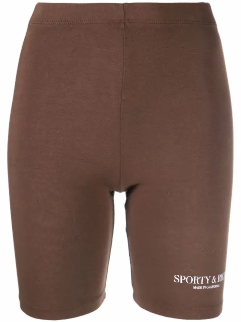 Sporty & Rich logo-print bike shorts