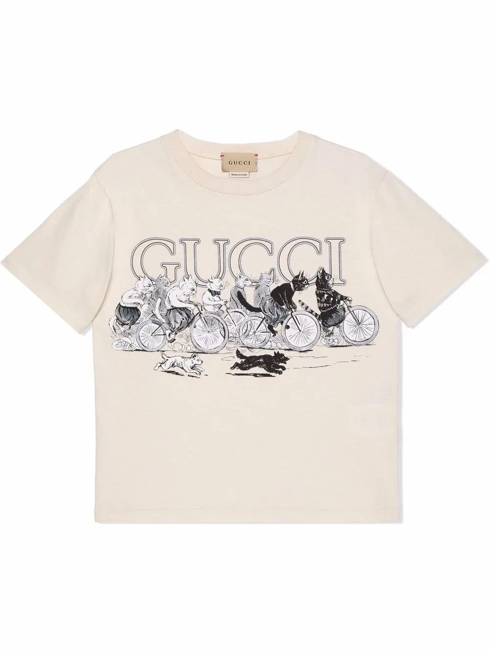 

Gucci Kids playera con estampado de bicicletas - Blanco