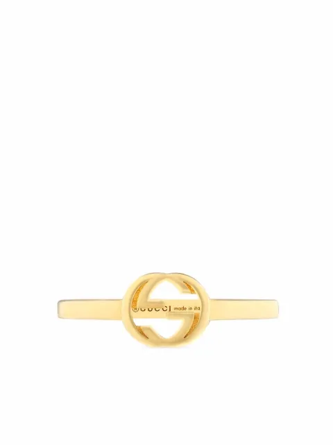 Gucci 18kt yellow gold Interlocking G ring