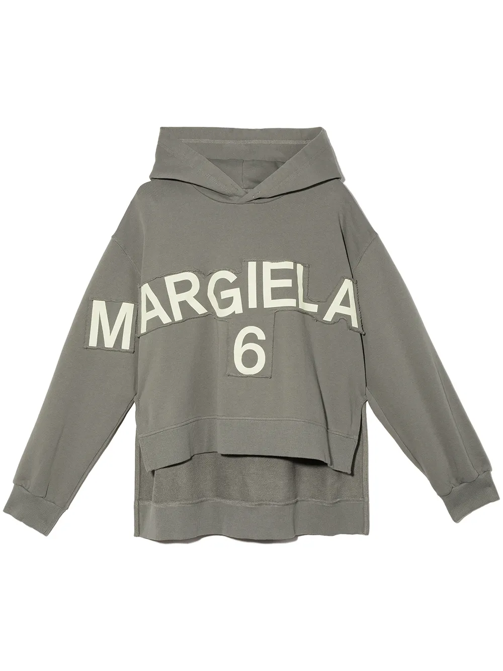 

MM6 Maison Margiela Kids hoodie con logo estampado - Gris