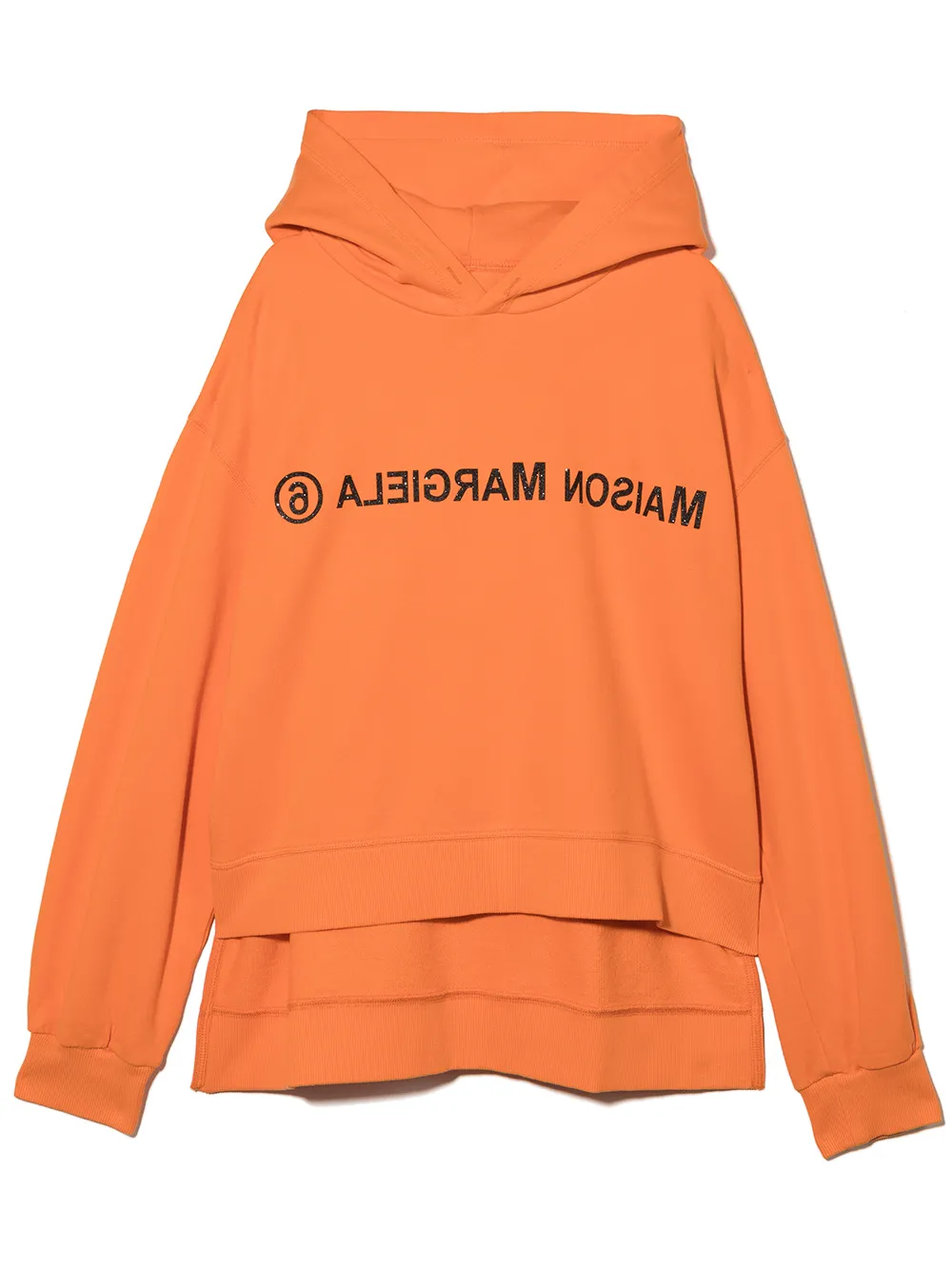 

MM6 Maison Margiela Kids hoodie con logo estampado - Naranja