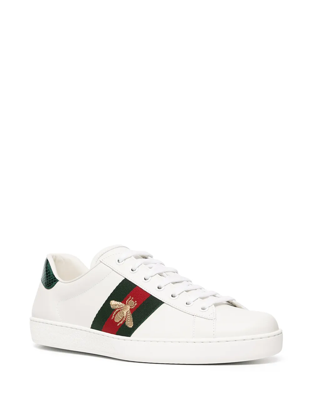 Gucci Sneakers met webstreep - Wit