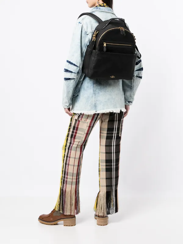 coach gingham backpack