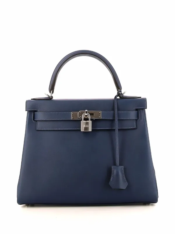 Hermes navy blue bag on sale