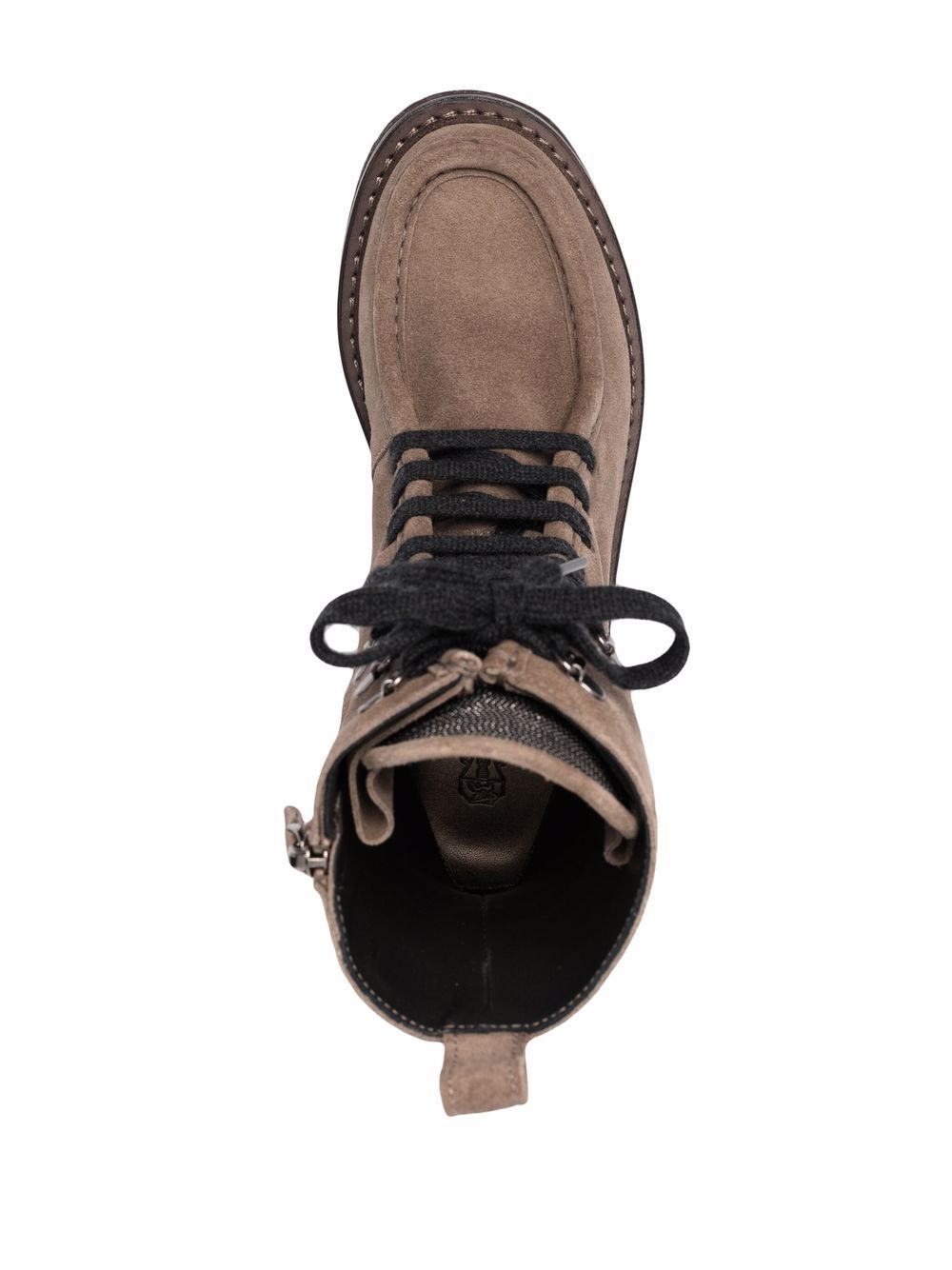 фото Brunello cucinelli ботинки с молнией и шнуровкой