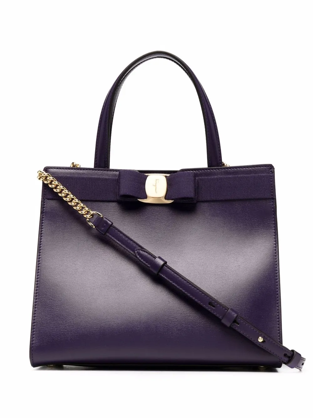 

Ferragamo Vara Bow leather tote bag - Purple