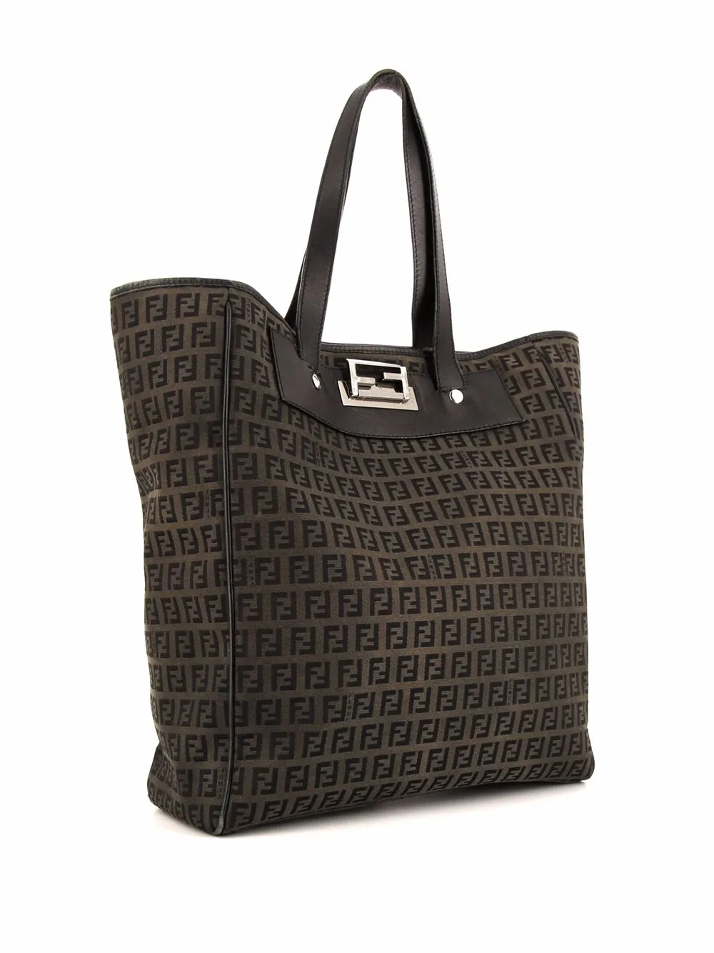 фото Fendi pre-owned сумка-шопер с узором zucchino и логотипом ff