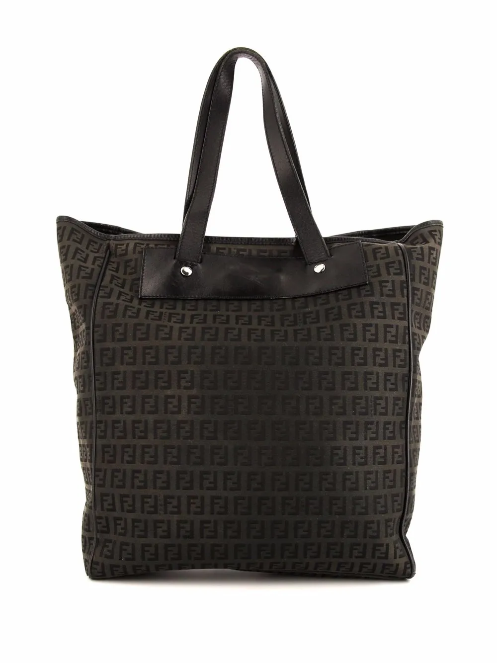 Fendi Pre-Owned Zucchino shopper met FF-plakkaat - Bruin