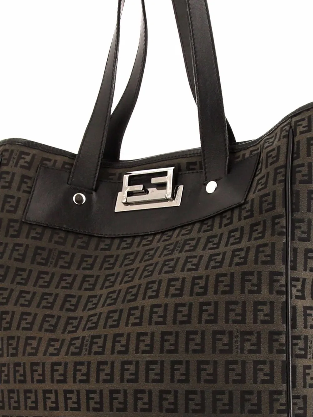 фото Fendi pre-owned сумка-шопер с узором zucchino и логотипом ff