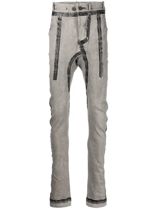 Pantalon skinny à bandes contrastantes - Boris Bidjan Saberi - Modalova