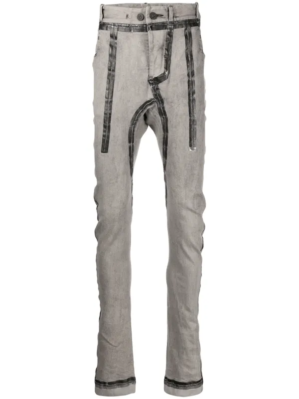Boris Bidjan Saberi ツイストデザイン　スキニー パンツ Boris Bidjan Saberi スキニーパンツ 通販 - FARFETCH