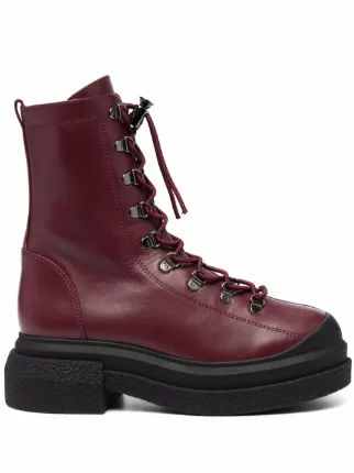 stuart weitzman red leather boots