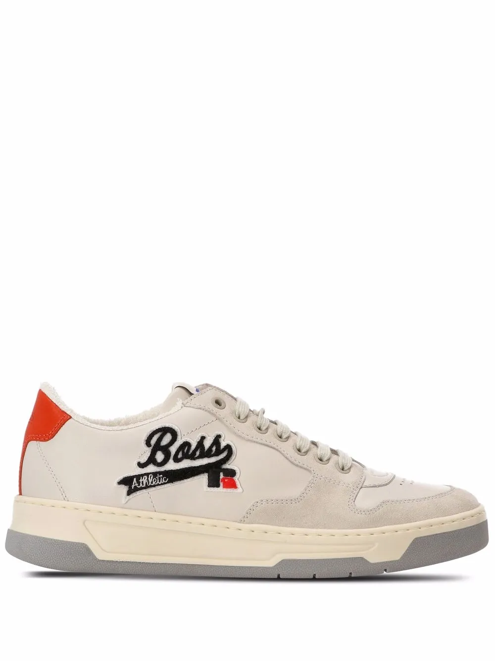 

BOSS tenis con agujetas y logo - Blanco