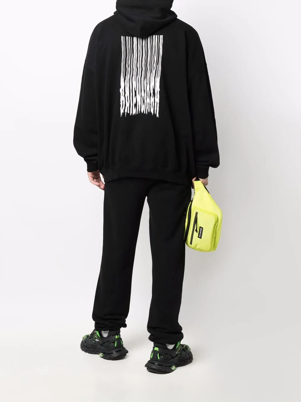 Balenciaga Hoodie met barcode print - Zwart