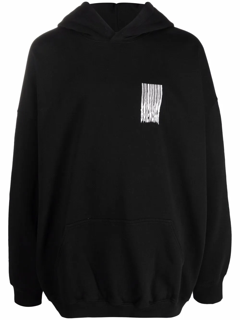 Balenciaga Hoodie met barcode print Zwart