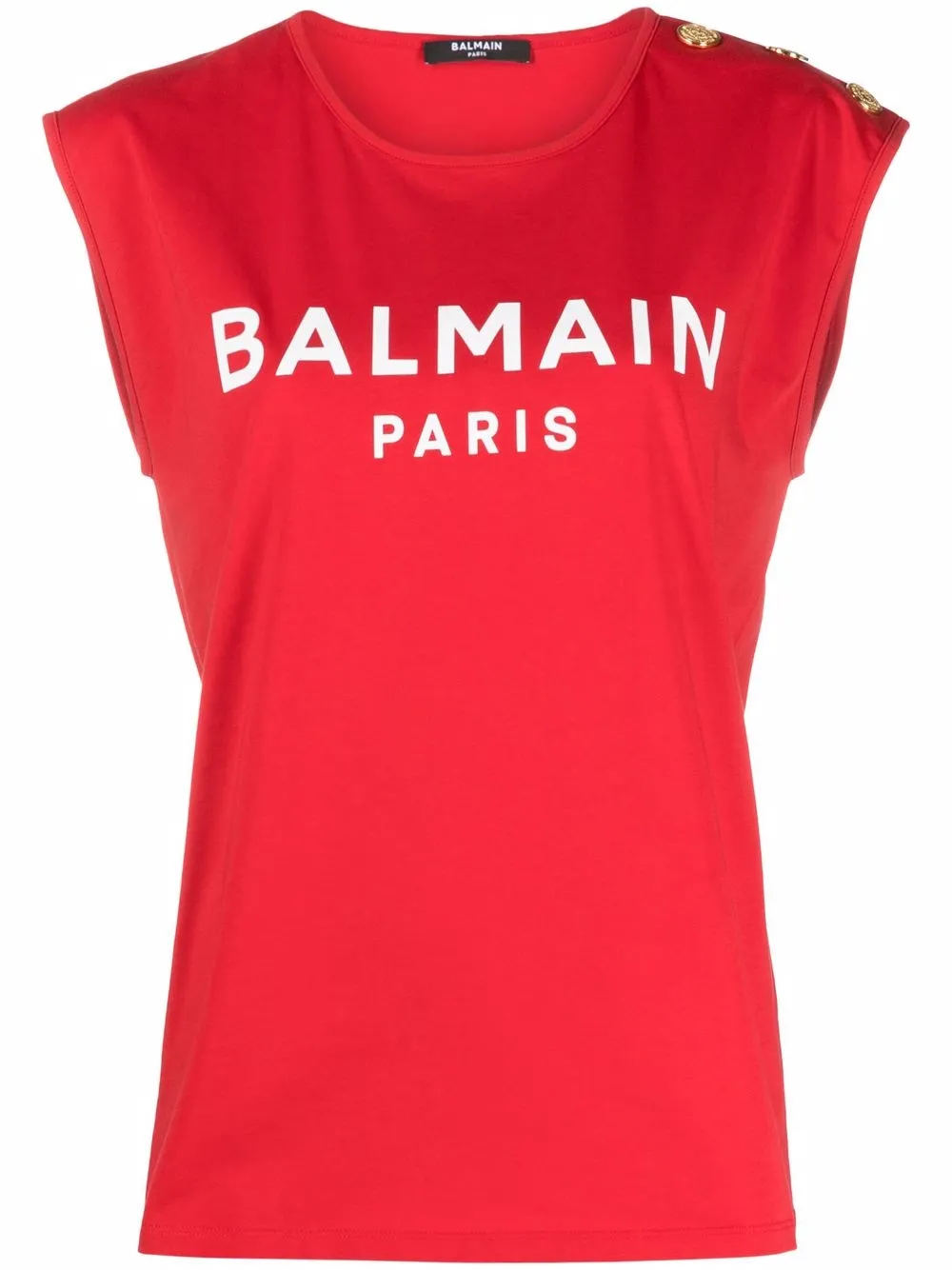 

Balmain camiseta con botones - Rojo