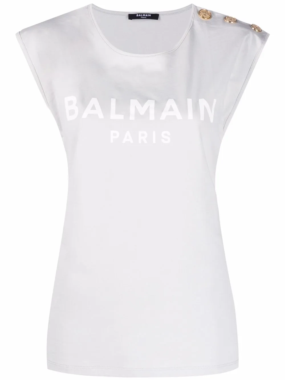 

Balmain camiseta con botones - Gris