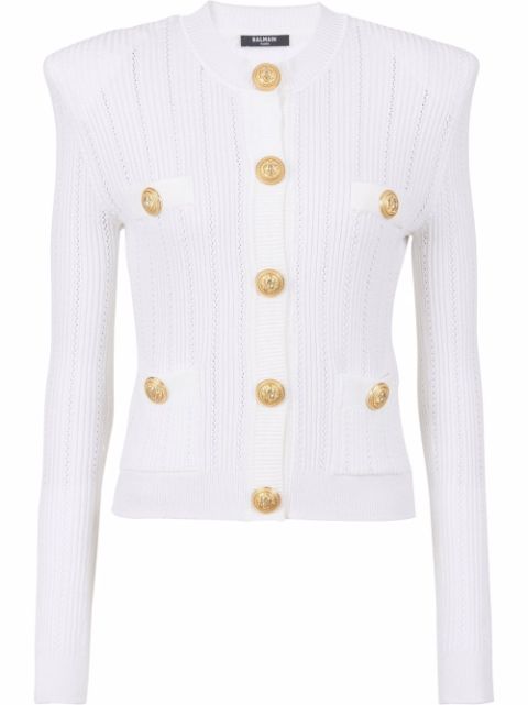 Balmain fine-knit button-fastening cardigan Women