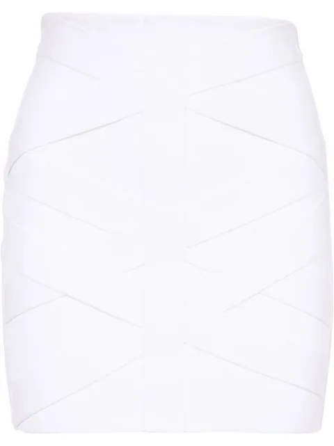 Balmain high-waisted panelled mini skirt