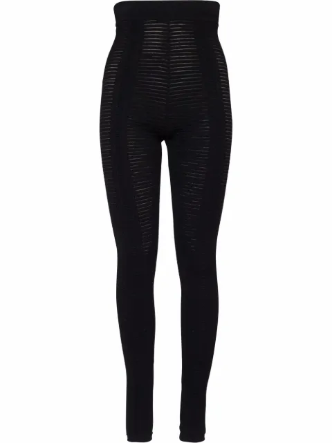 Balmain leggins tejidos con tiro alto