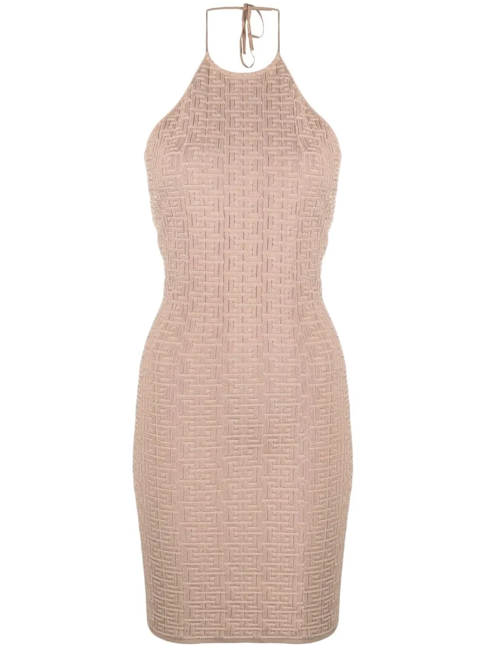 

Balmain jacquard monogram knitted dress - Neutrals