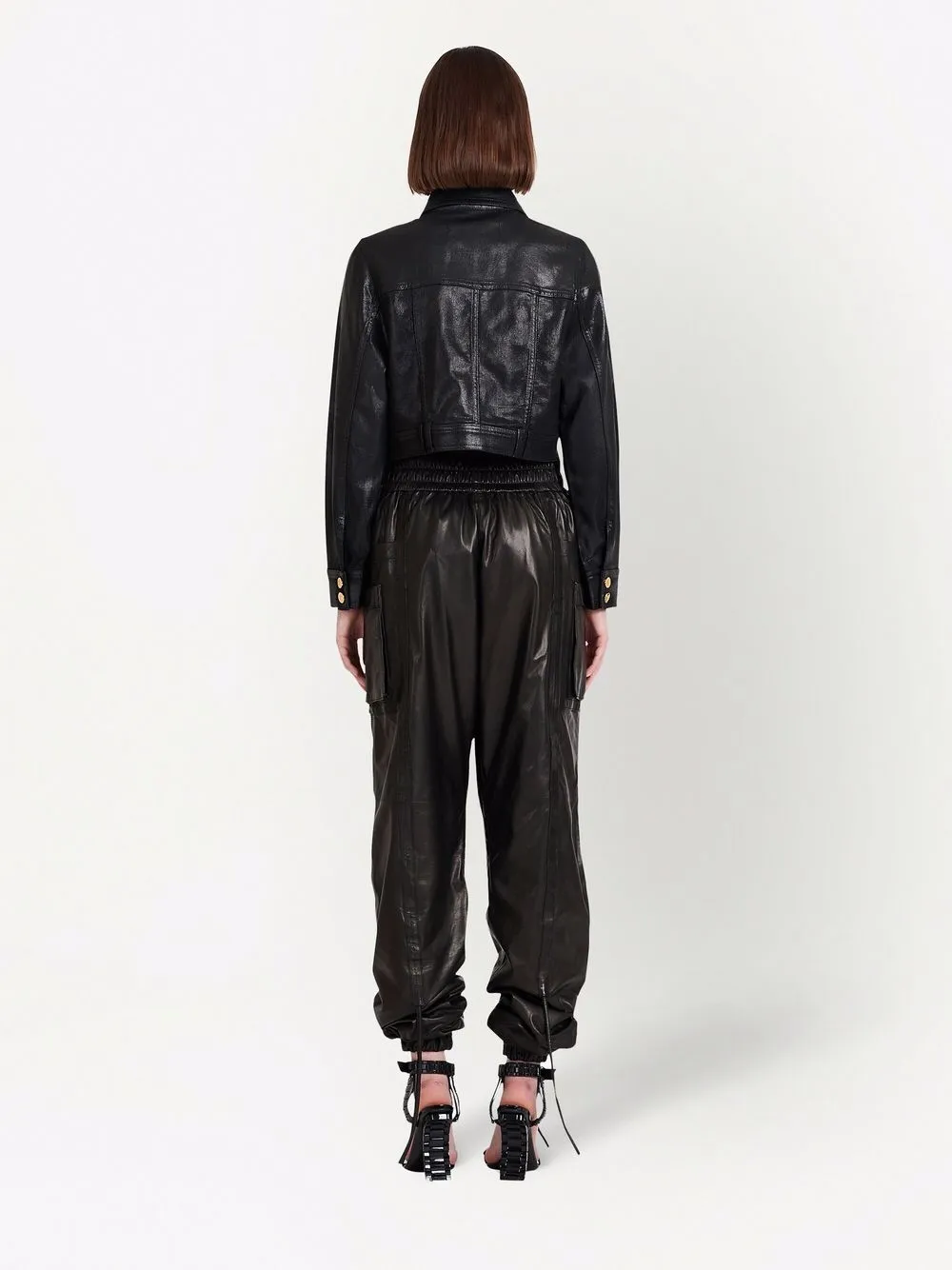 фото Balmain укороченная джинсовая куртка