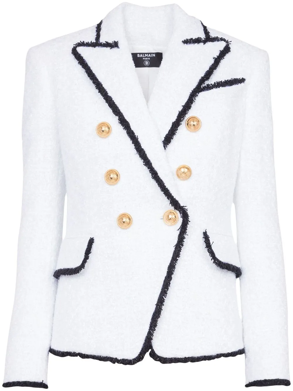 

Balmain boyfriend tweed blazer - White