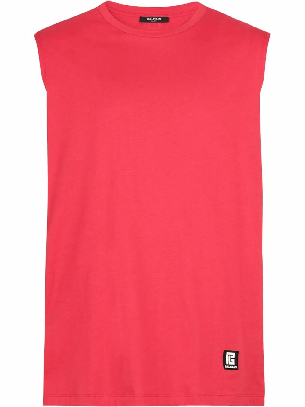 logo-print cotton tank top