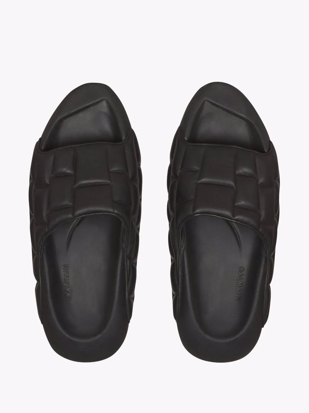 販売買蔵 BALMAIN B-IT quilted slides sandals 42 - 靴