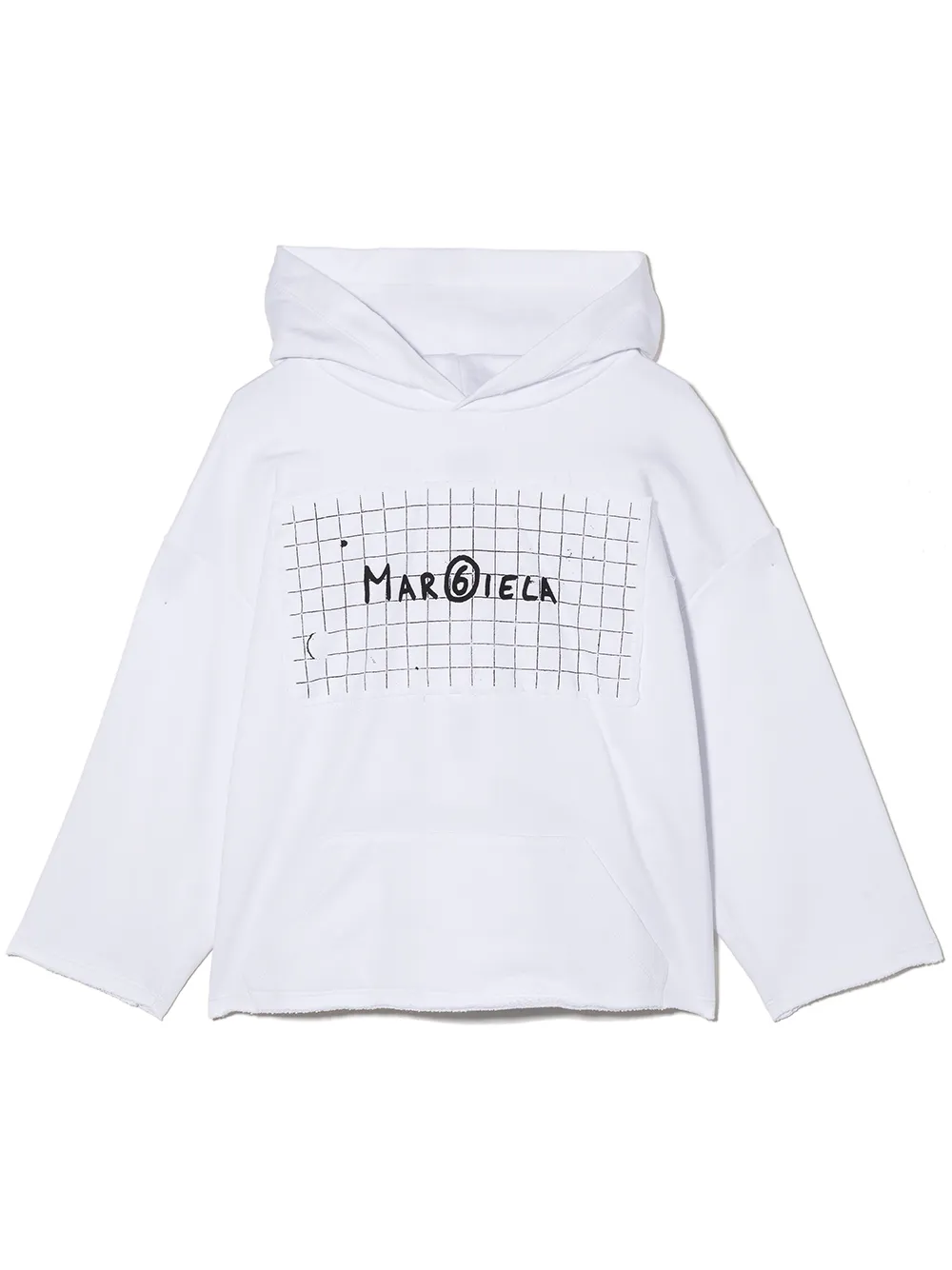 

MM6 Maison Margiela Kids hoodie con logo estampado - Blanco