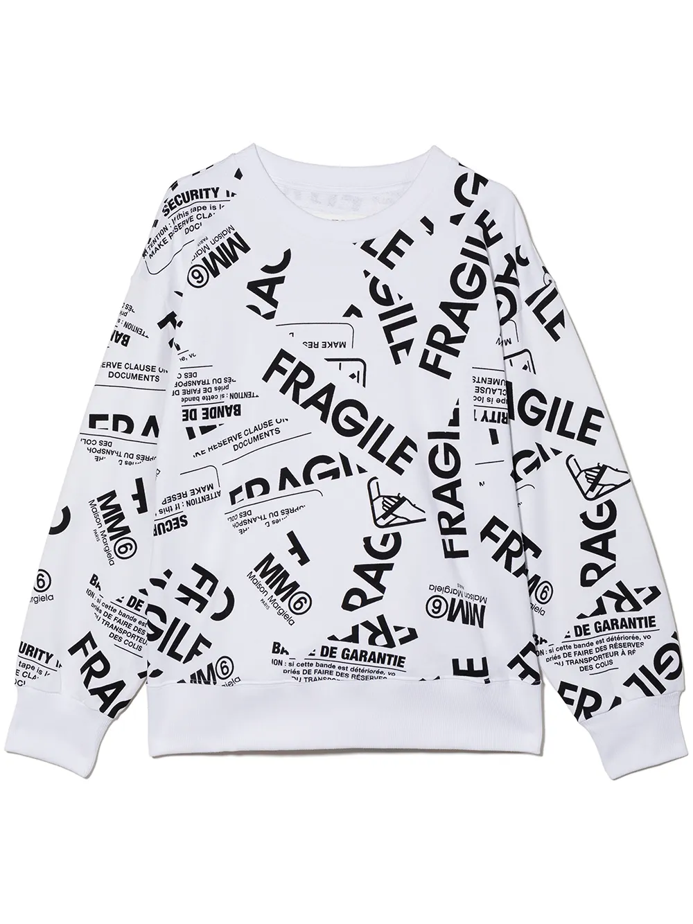 

MM6 Maison Margiela Kids sudadera Fragile - Blanco