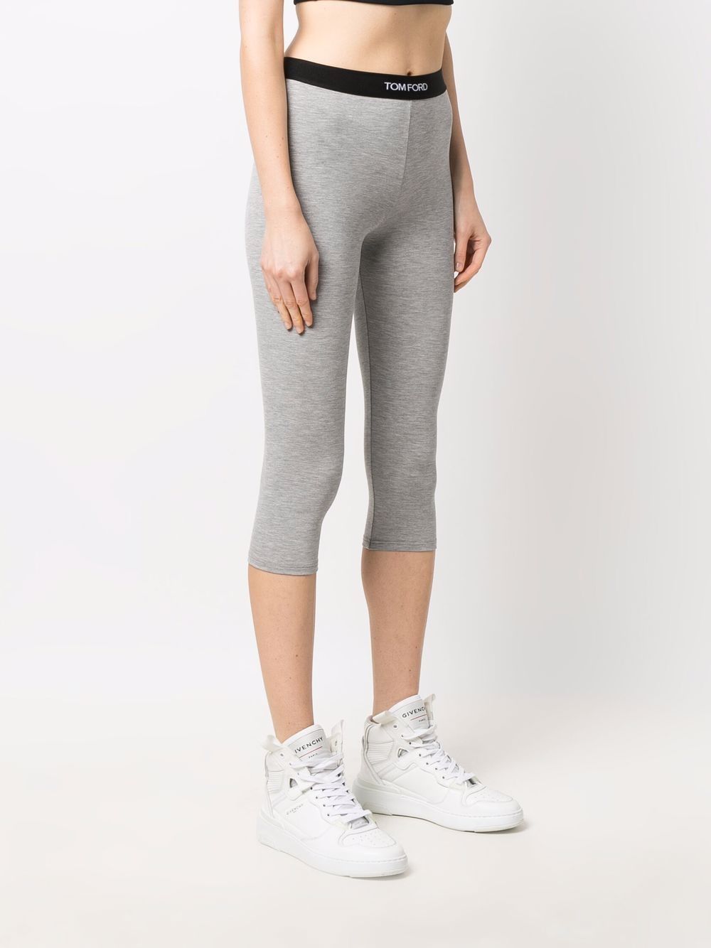 Tom Ford Logo Waistband Cropped Leggings Farfetch