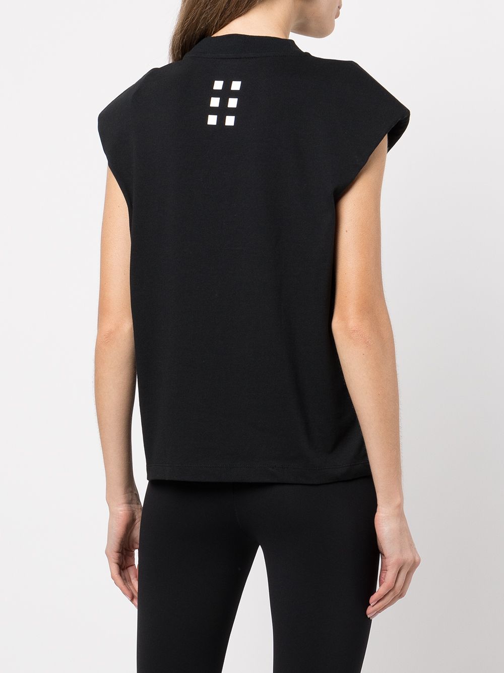 Shop Romeo Hunte Logo-print Padded-shoulder T-shirt In Black