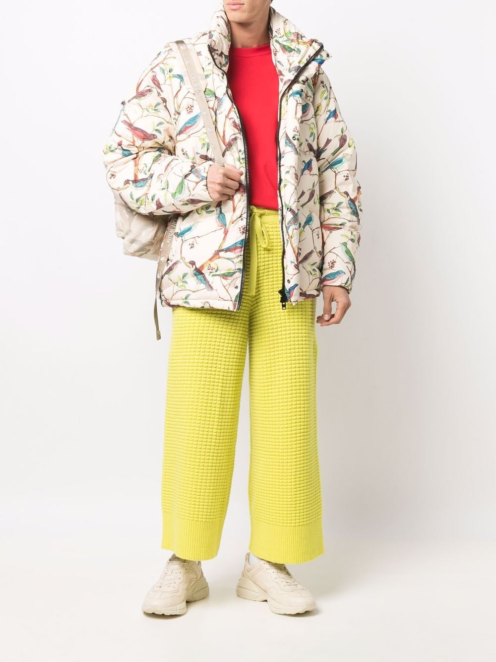 Kenzo Beige Down Tapestry Of Birds Jacket Kenzo