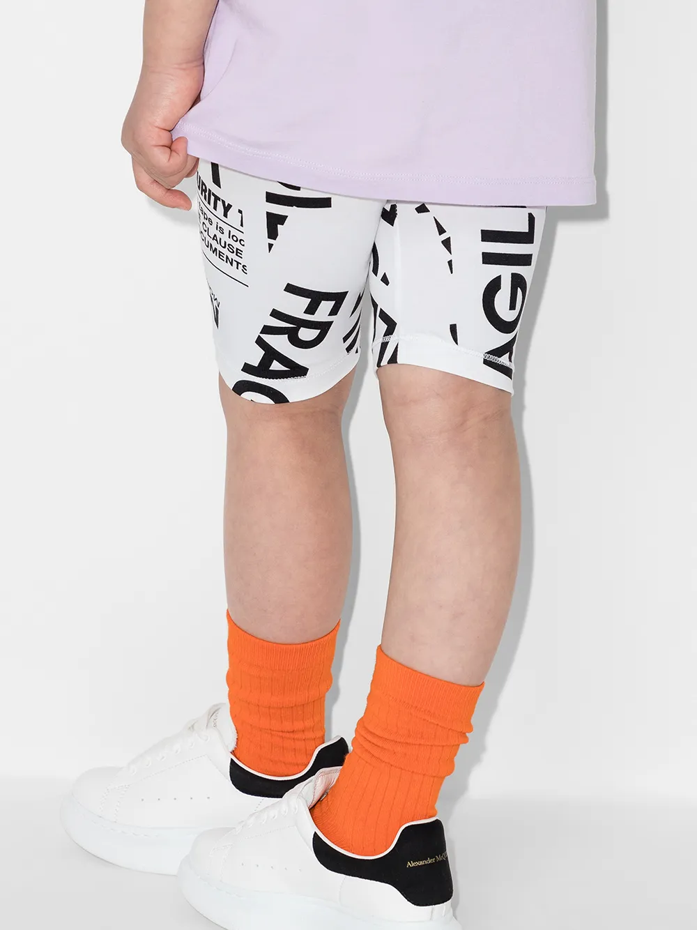 MM6 Maison Margiela Kids Radlerhose mit "Fragile"-Print | Image 7