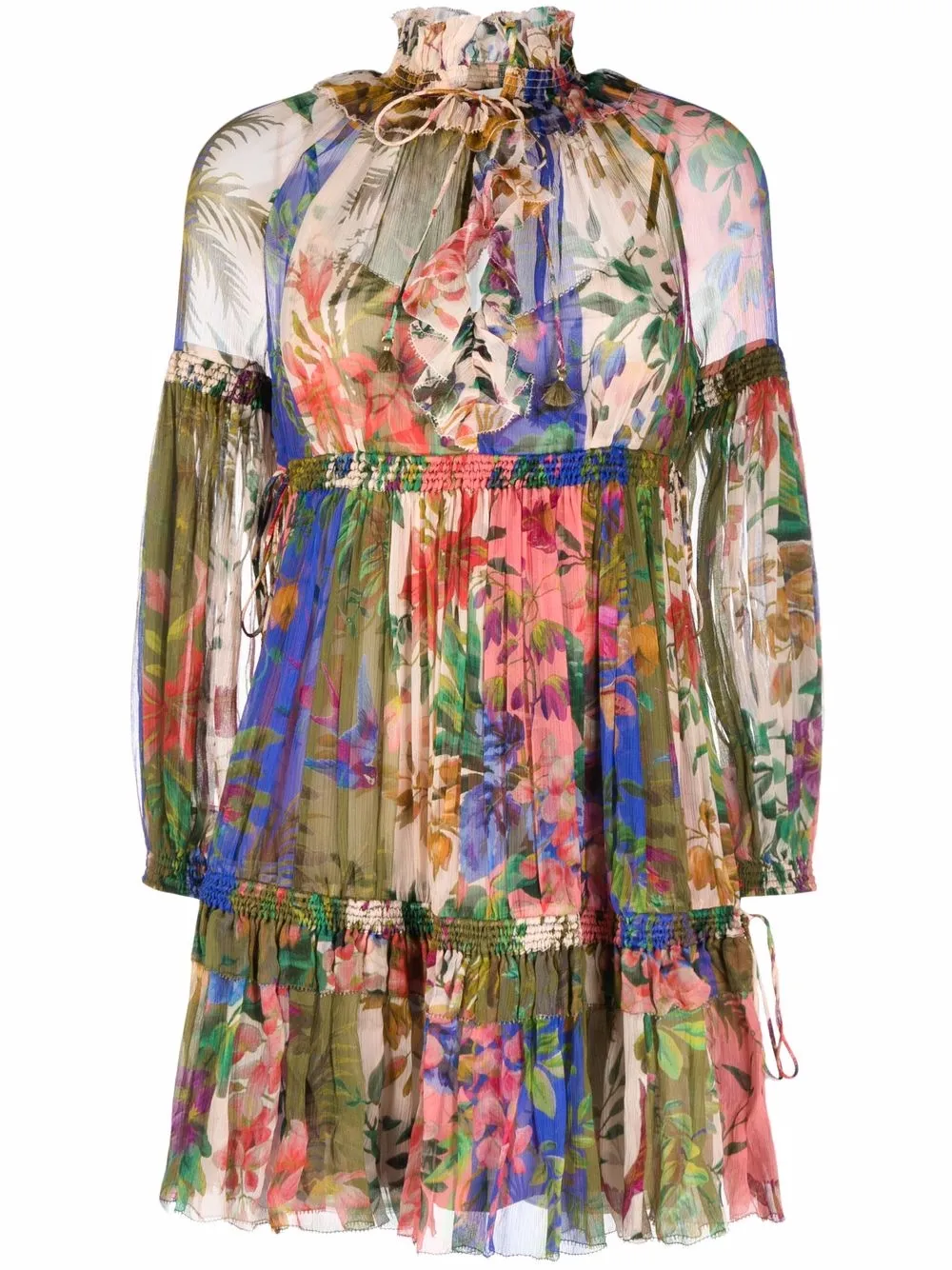 ZIMMERMANN Tropicana Lantern Mini Dress - Farfetch