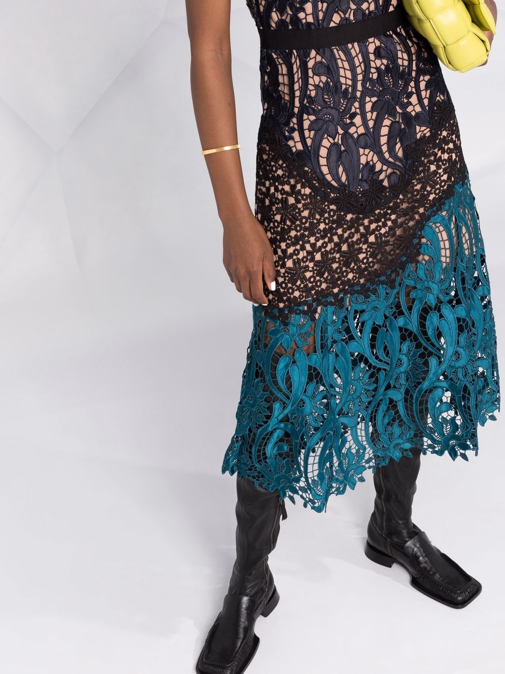 Self-Portrait Prairie lace-cutwork Midi Dress - Farfetch