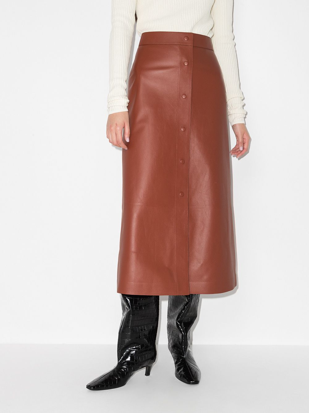 Chloé Midi-rok met A-lijn - Bruin