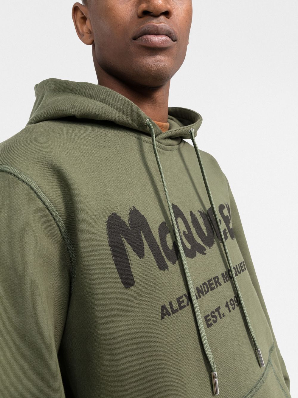 Alexander McQueen logo-print hoodie Men