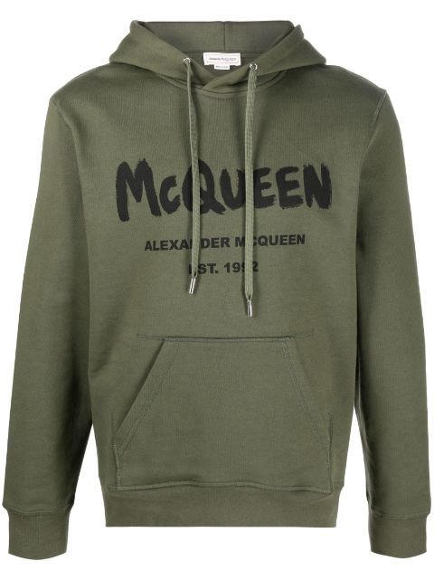 Alexander McQueen logo-print hoodie Men