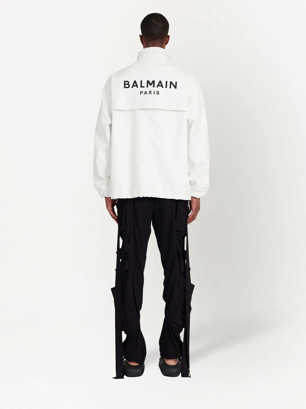 фото Balmain куртка из искусственной кожи с логотипом