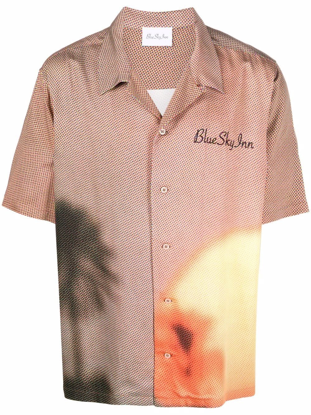 фото Blue sky inn рубашка с короткими рукавами и абстрактным принтом